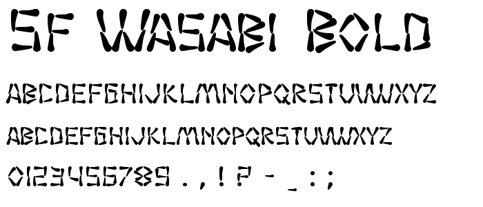 SF Wasabi Bold font
